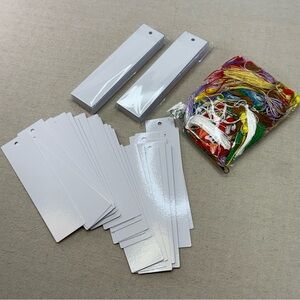 100Pcs Sublimation Bookmarks Blank with 100 Colorful Tassels - NWT